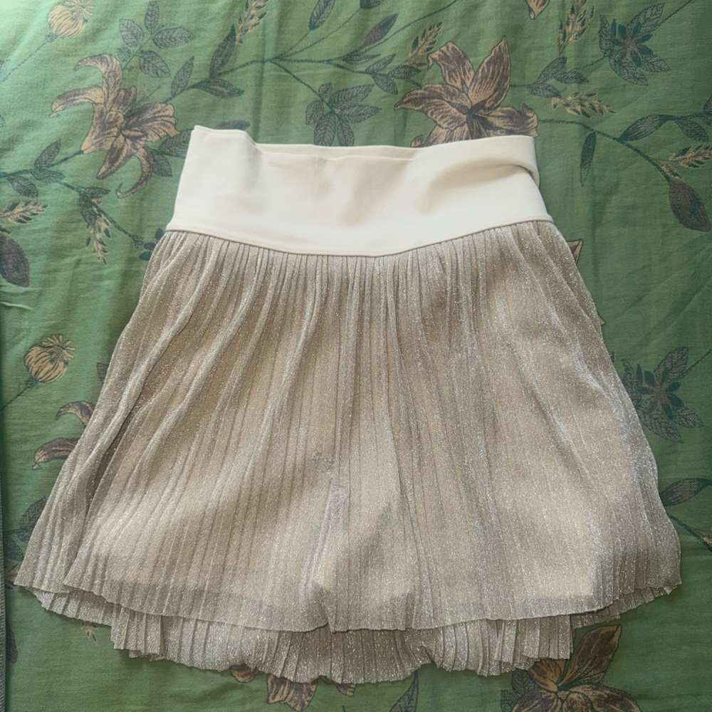 Aerie Real Me Pleated Glitter Skort